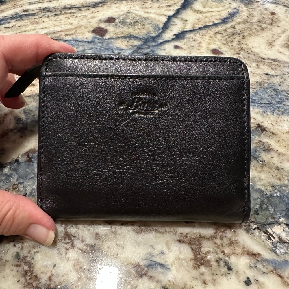 Bass Black Leather Wallet